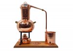 "CopperGarden®" Tischdestille Arabia 2 Liter - mit Spiritusbrenner & Aromasieb und Thermometer